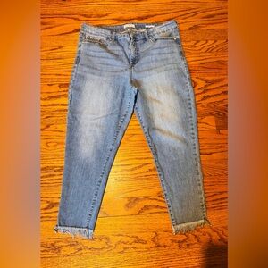 Sophia Vergara Classic Blue Cropped Denim Jeans Sz 16